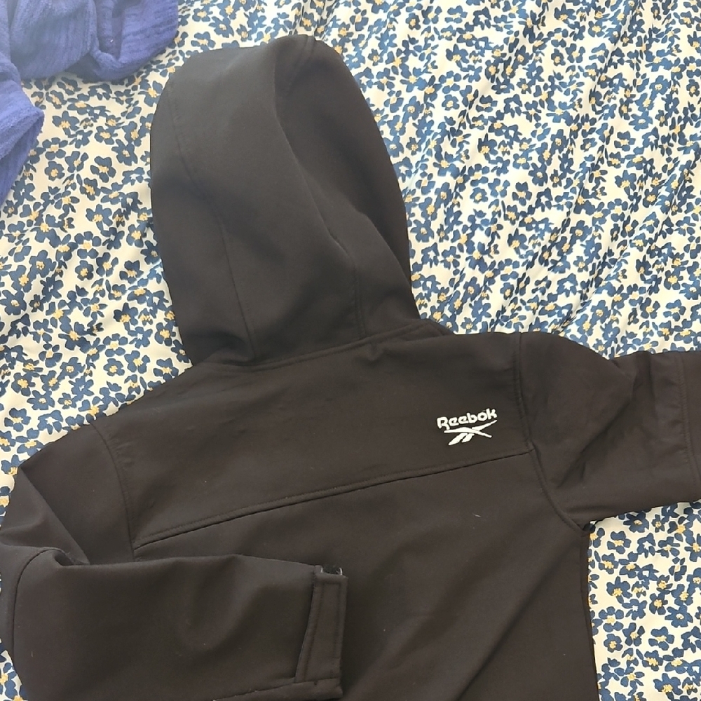 Reebok Black Athletic Hoodie Sweatshirt